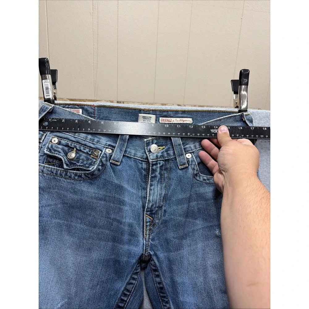 True Religion Ricky 31 Straight Leg Vintage Jeans Men's Size 34x32L Made In USA